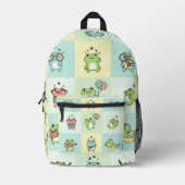 Sac À Dos Imprimé Grenouilles avec de petits loisirs (Recto)