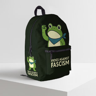 Sac À Dos Imprimé Grenouilles Contre le Fascisme Manifestation de Gr