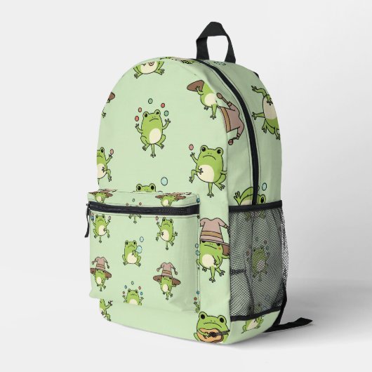 Sac À Dos Imprimé Grenouilles drôles en mouvement (Coin arrière droit)