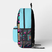 Sac À Dos Imprimé Grille rétro (Droite)