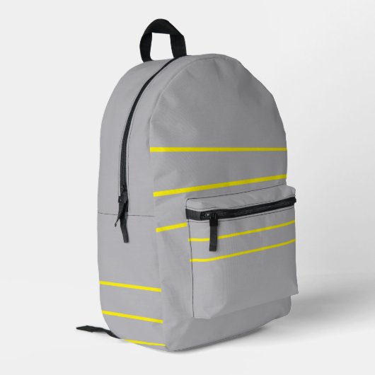 Sac À Dos Imprimé Gris argenté avec jaune (Coin arrière gauche)