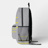 Sac À Dos Imprimé Gris argenté avec jaune (Droite)