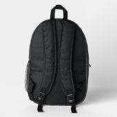 Sac À Dos Imprimé Gris avec rayures orange (Verso)