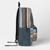 Sac À Dos Imprimé Gris Beige Turquoise Bleu Taupe Brown Gris Art (Gauche)