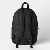 Sac À Dos Imprimé Gris blanc et gris en marbre | monogramme (Verso)
