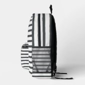 Sac À Dos Imprimé Gris Blancs (Droite)
