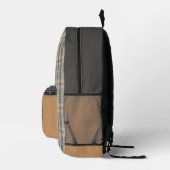 Sac À Dos Imprimé Gris Fossilisé Plaid Moderne (Droite)