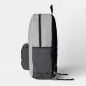 Sac À Dos Imprimé Gris monogramme à deux tons (Droite)