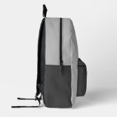Sac À Dos Imprimé Gris monogramme à deux tons (Gauche)