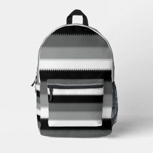 Sac À Dos Imprimé Gris noir Gris cendré blanc