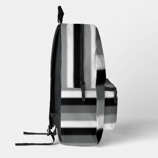 Sac À Dos Imprimé Gris noir Gris cendré blanc (Gauche)