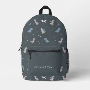 Sac à dos imprimé gris pâle mou Dino Patern Patern