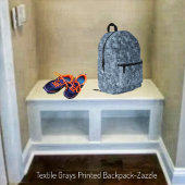 Sac À Dos Imprimé Gris textiles