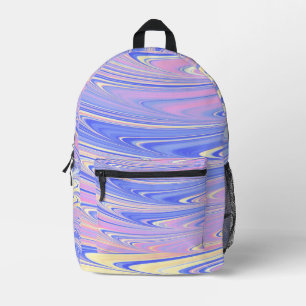 Sac À Dos Imprimé Groovy Éclectique Quirky Ondulé Pastel Abstrait