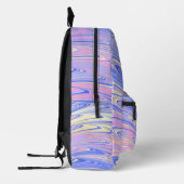 Sac À Dos Imprimé Groovy Éclectique Quirky Ondulé Pastel Abstrait (Gauche)