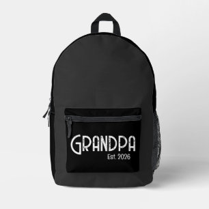 Sac À Dos Imprimé Grunge Lettres Blanches Grand-père Établis