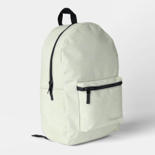 Sac À Dos Imprimé Grunge Vert Pâle Givré avec Nom