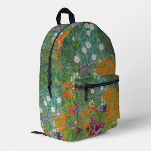 Sac À Dos Imprimé Gustav Klimt - Jardin des fleurs
