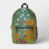 Sac À Dos Imprimé Gustav Klimt - Jardin des fleurs (Recto)