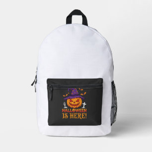 Sac À Dos Imprimé Halloween Est Là Sorcière Citrouille Vecteur