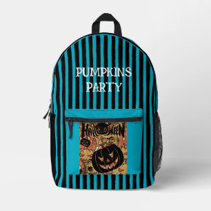 Sac À Dos Imprimé Halloween, Fête de citrouilles, Épouvantable,Citro
