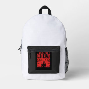 Sac À Dos Imprimé Halloween Quel Moment Pour être En Vie Design