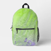 Sac À Dos Imprimé Harmonie Douce Verte et Lavande (Recto)