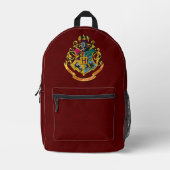 Sac À Dos Imprimé Harry Potter | Cimier de Poudlard - Couleur complè (Recto)