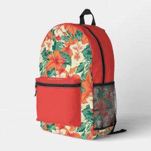 Sac À Dos Imprimé Hawaiian vibe coloré fleurs tropicales motif