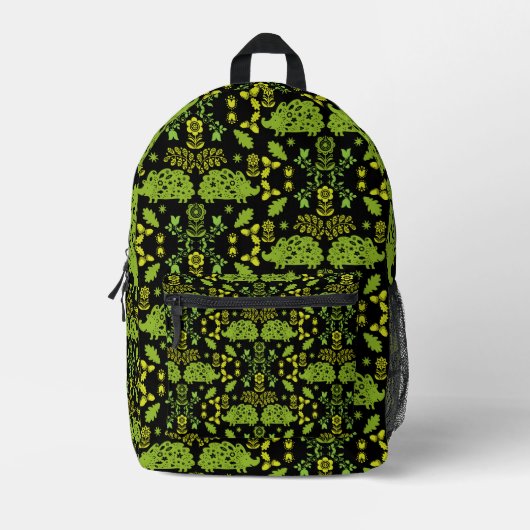 Sac À Dos Imprimé Hérisson Art populaire (Recto)