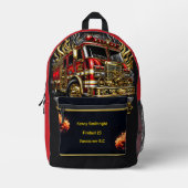 Sac À Dos Imprimé Héros de tous les jours Camion Héros en flammes (Recto)