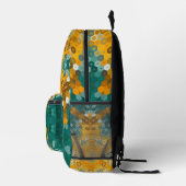 Sac À Dos Imprimé Hex Mandala bleu et jaune (Droite)