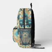 Sac À Dos Imprimé Hex Mandala bleu et orange (Droite)