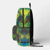 Sac À Dos Imprimé Hex Mandala vert jaune et bleu (Droite)