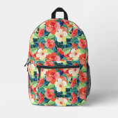 Sac À Dos Imprimé Hibiscus coloré Motif (Recto)