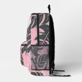 Sac À Dos Imprimé Hibiscus rose tropical personnalisé Monogramme (Droite)