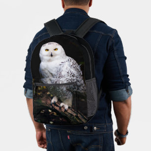 Sac À Dos Imprimé Hibou des neiges majestueux d'hiver