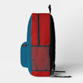 Sac À Dos Imprimé Hiker camping humor blue red (Droite)