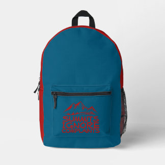 Sac À Dos Imprimé Hiker camping humor blue red