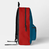 Sac À Dos Imprimé Hiker camping humor blue red (Gauche)