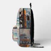 Sac À Dos Imprimé Hippie Van Seascape Voyageur Mood Art (Droite)