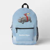 Sac À Dos Imprimé Hippopotame Fusée (Recto)