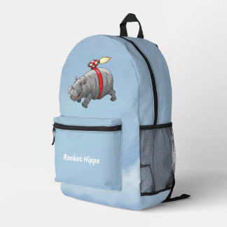 Sac À Dos Imprimé Hippopotame Fusée