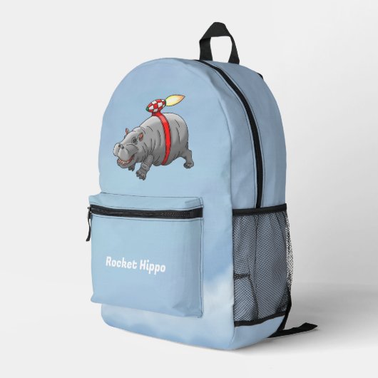 Sac À Dos Imprimé Hippopotame Fusée (Coin arrière droit)