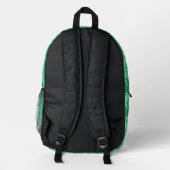 Sac À Dos Imprimé hirondelles japonaises en vol, Jade & Emerald Gree (Verso)