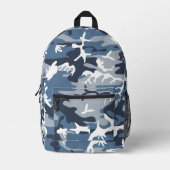 Sac À Dos Imprimé Hiver Camouflage bleu neige, Militaire, Armée (Recto)