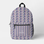Sac À Dos Imprimé Holographique Fille Rayée Mignonne (Recto)