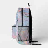 Sac À Dos Imprimé Holographique Iridescente Opal Marble Girls (Droite)