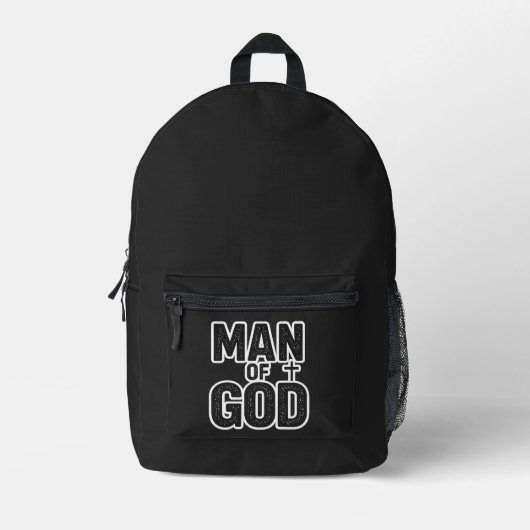 Sac À Dos Imprimé Homme de DIEU (Recto)