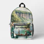 Sac À Dos Imprimé Homme Pêche Watercape (Recto)